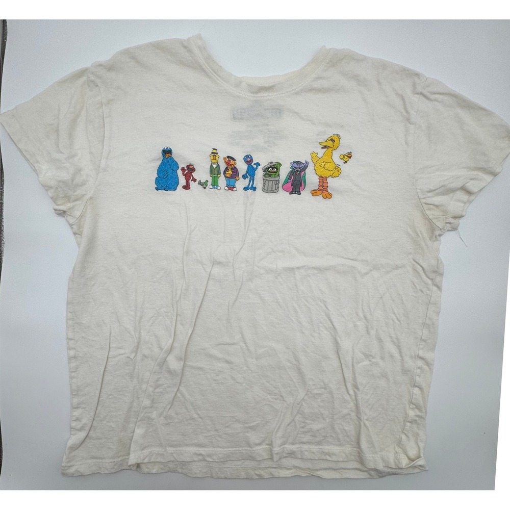 Sesame Street Women's 2X Character Lineup T-Shirt Cookie Monster Big Bird 2024